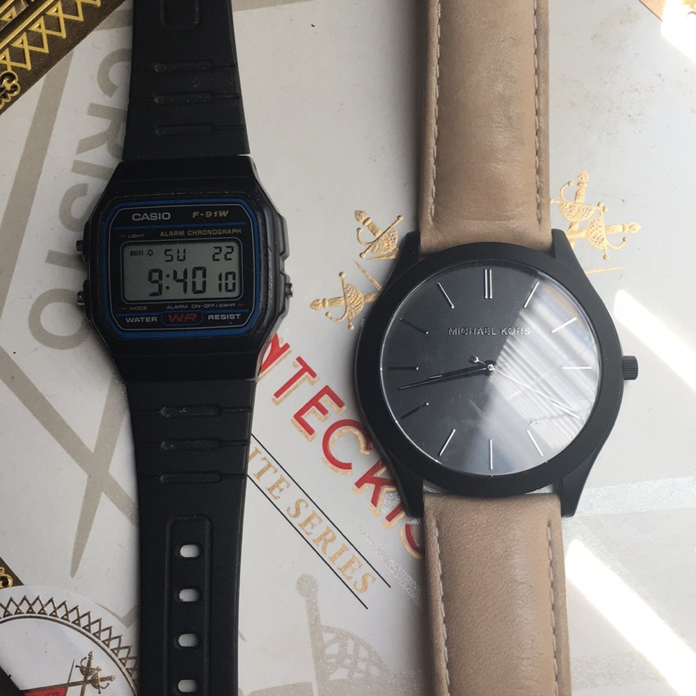 MIchael Kors and Casio digital watch